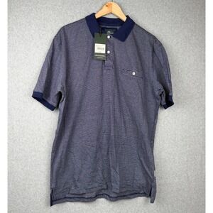 Rodd & Gunn Staveley Polo Shirt XL Eclipse Blue Stripe Cotton NWT